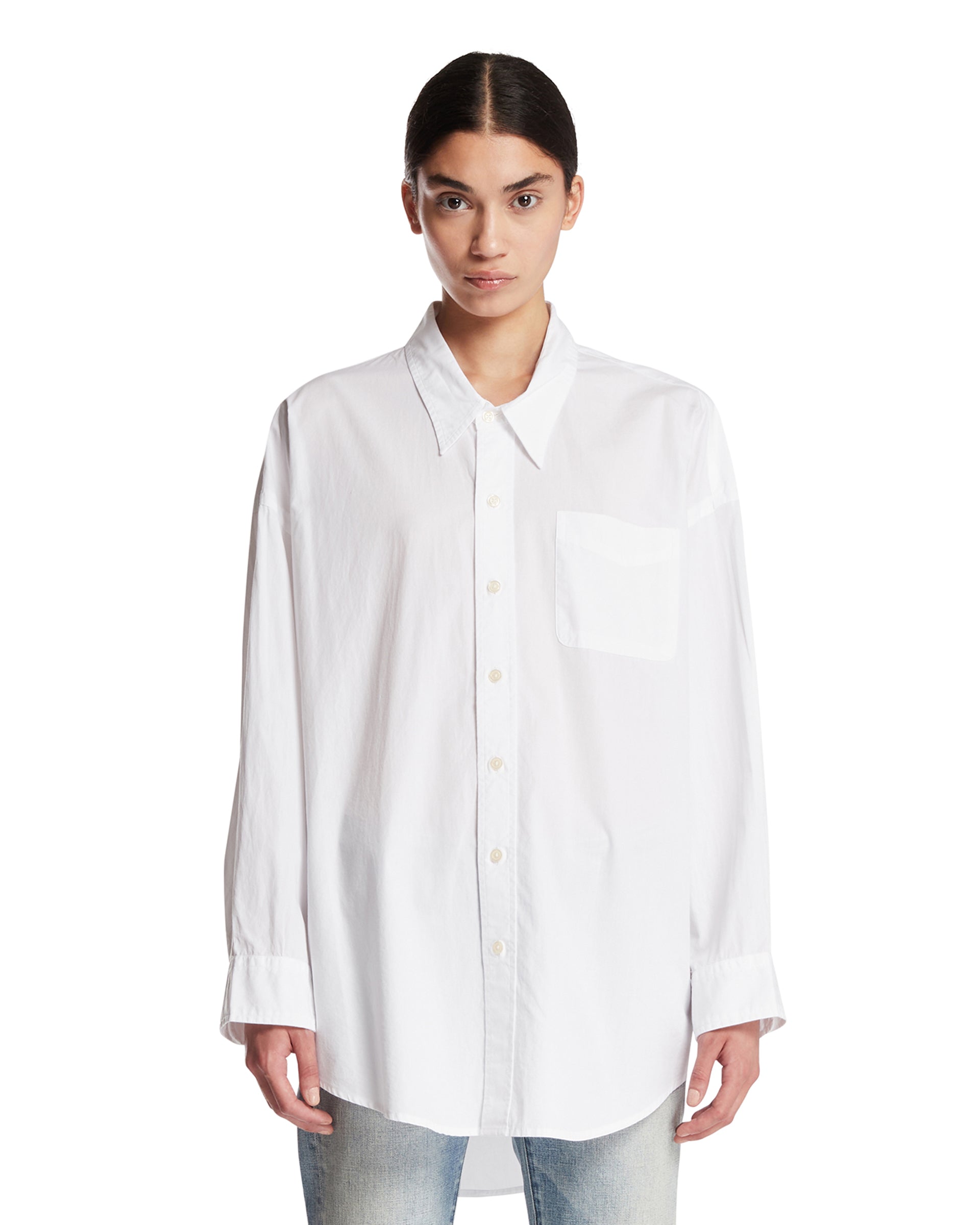 R13 Camicia In Cotone Bianca