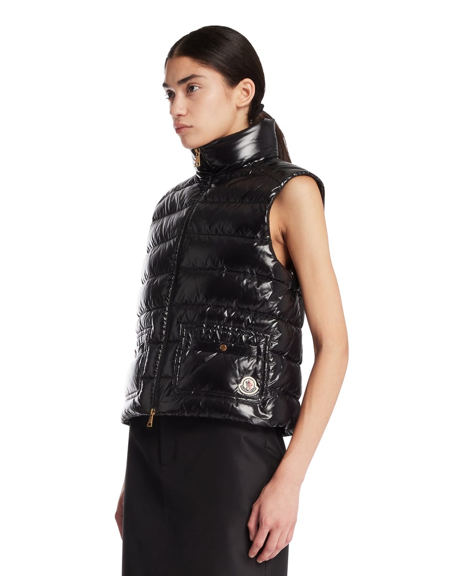 Moncler Gilet Imbottito Frelon Nero, view 2