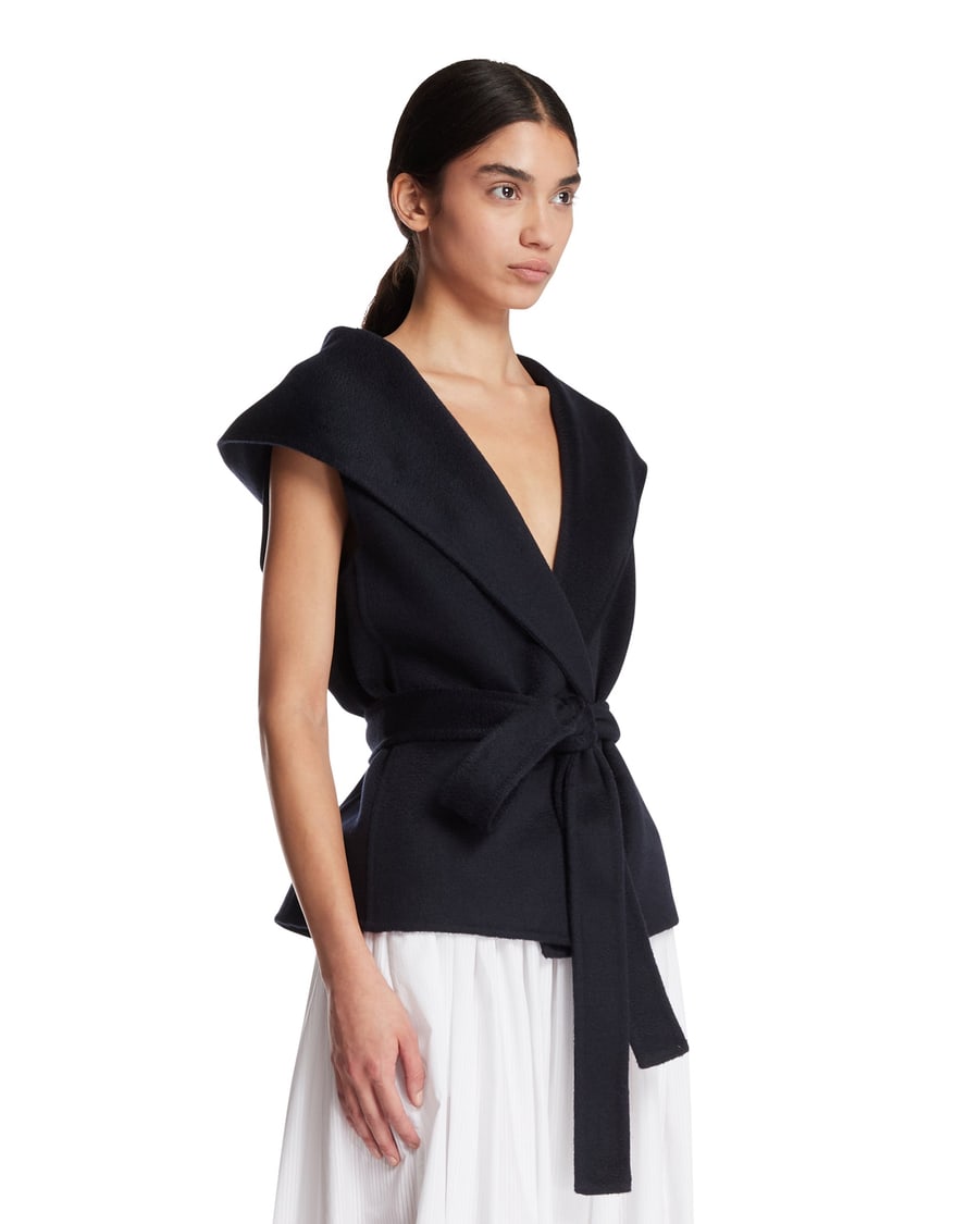 Alaïa Giacca Con Cappuccio Blu, view 2