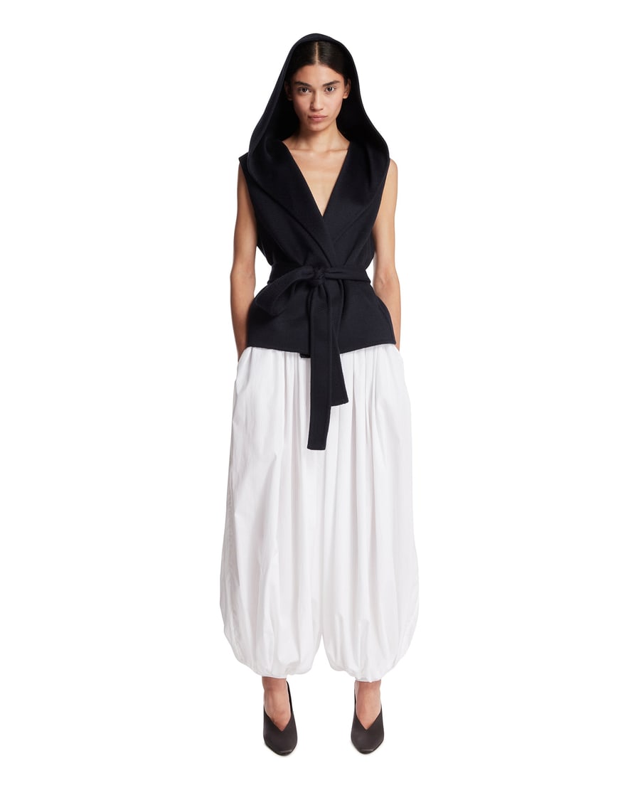Alaïa Giacca Con Cappuccio Blu, view 3
