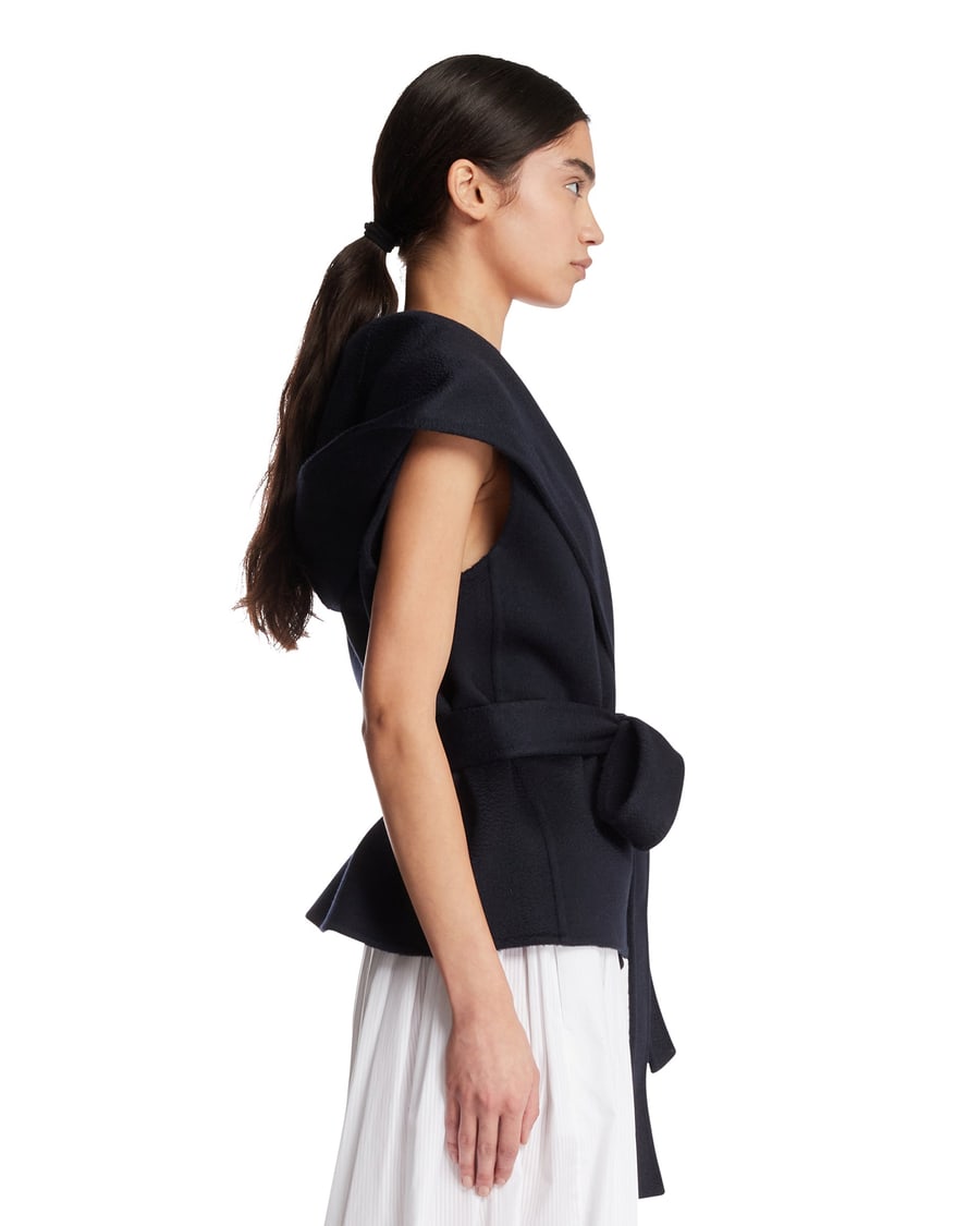 Alaïa Giacca Con Cappuccio Blu, view 4