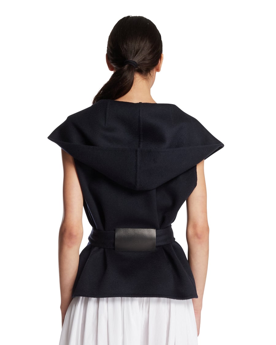 Alaïa Giacca Con Cappuccio Blu, view 5