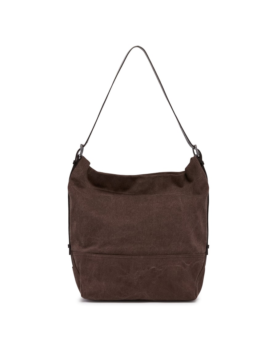 Lemaire Borsa Belted In Canvas Marrone, view 2