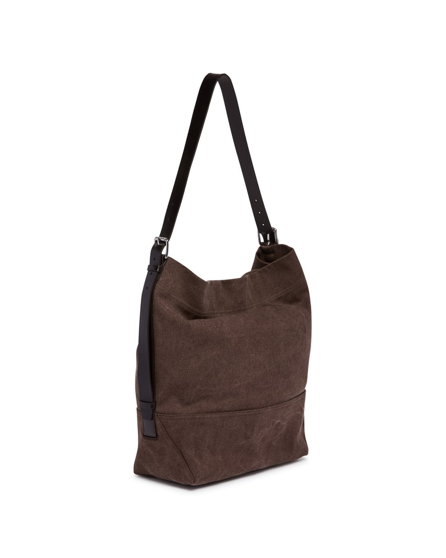 Lemaire Borsa Belted In Canvas Marrone, view 3