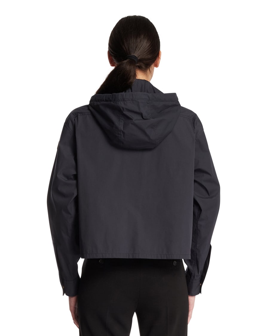 Moncler Giacca Corta Con Cappuccio Blu, view 5