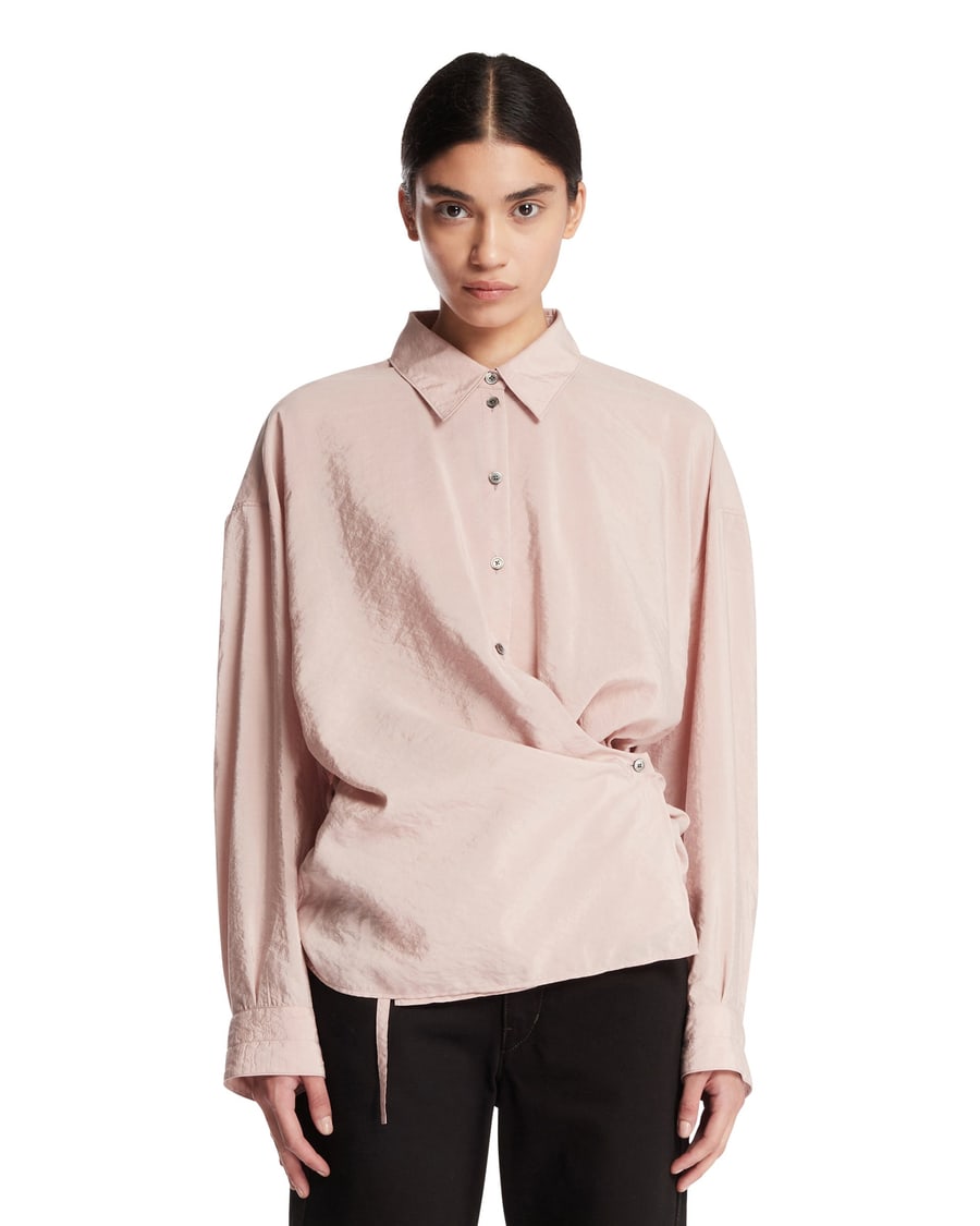Lemaire Camicia Twisted In Cotone Rosa