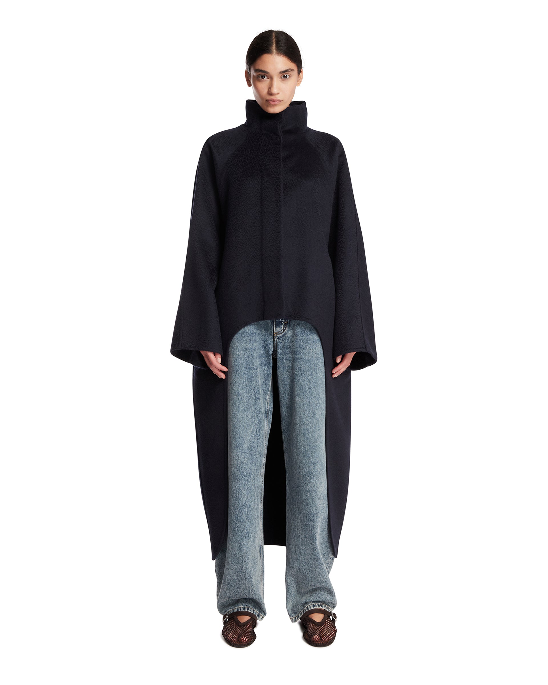 Alaïa Cappotto Asimmetrico Nero