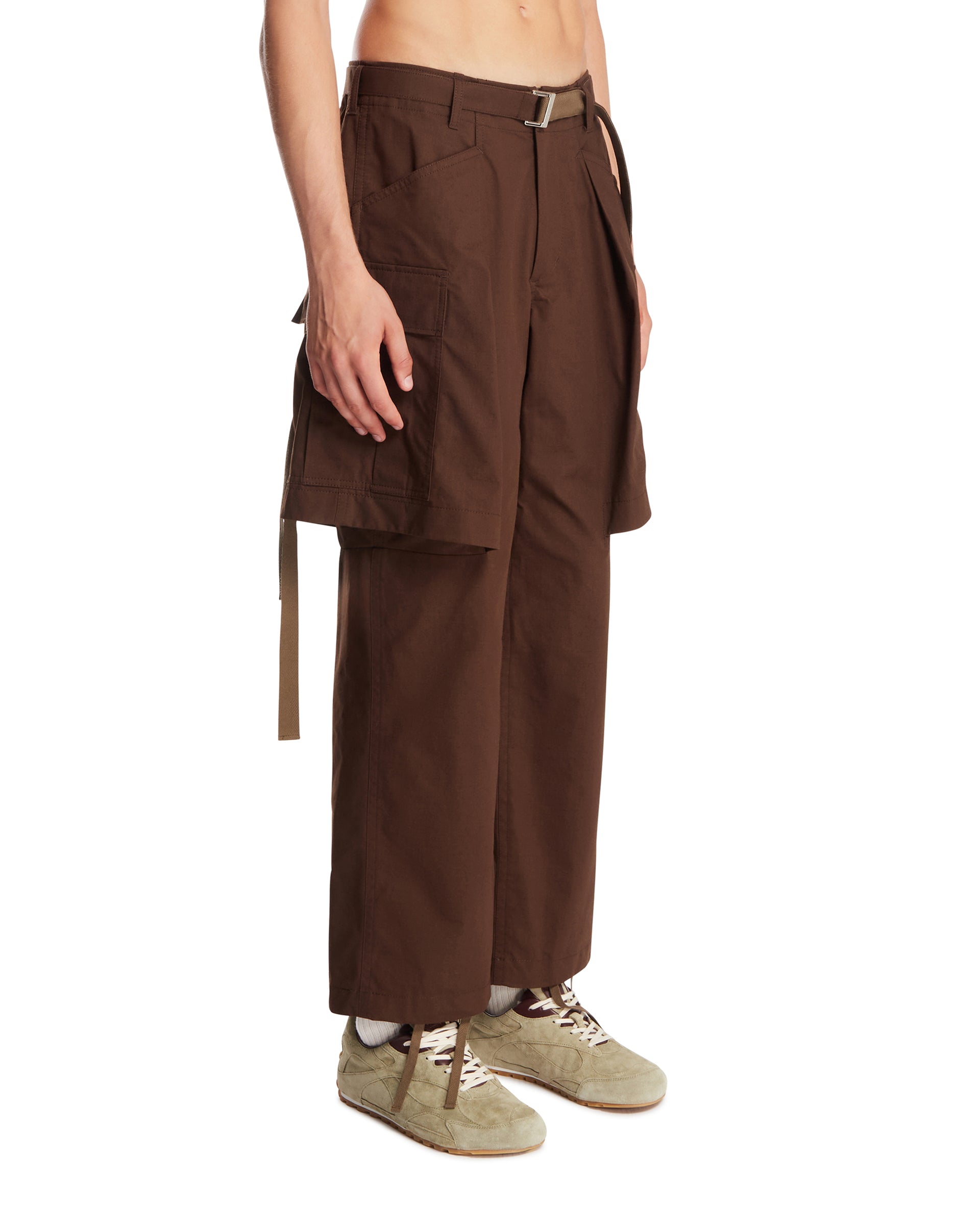SACAI Pantaloni Multipannello Marroni, view 2