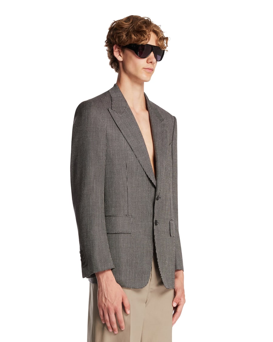 Tom Ford Giacca In Lana E Seta Nera, view 2