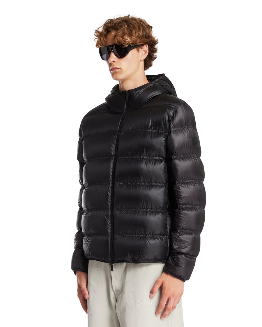 Moncler Piumino Con Cappuccio Guadiana Nero, view 2