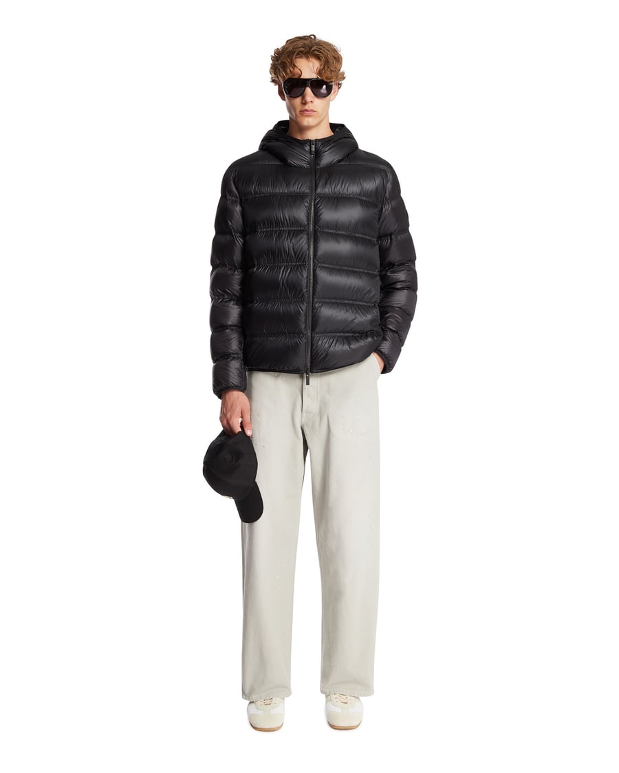Moncler Piumino Con Cappuccio Guadiana Nero, view 3