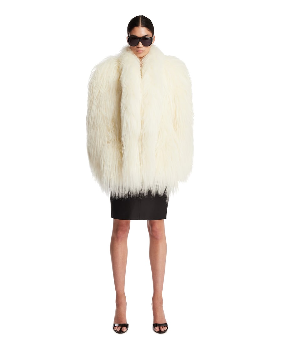 Gucci Giacca In Shearling Bianca, view 3