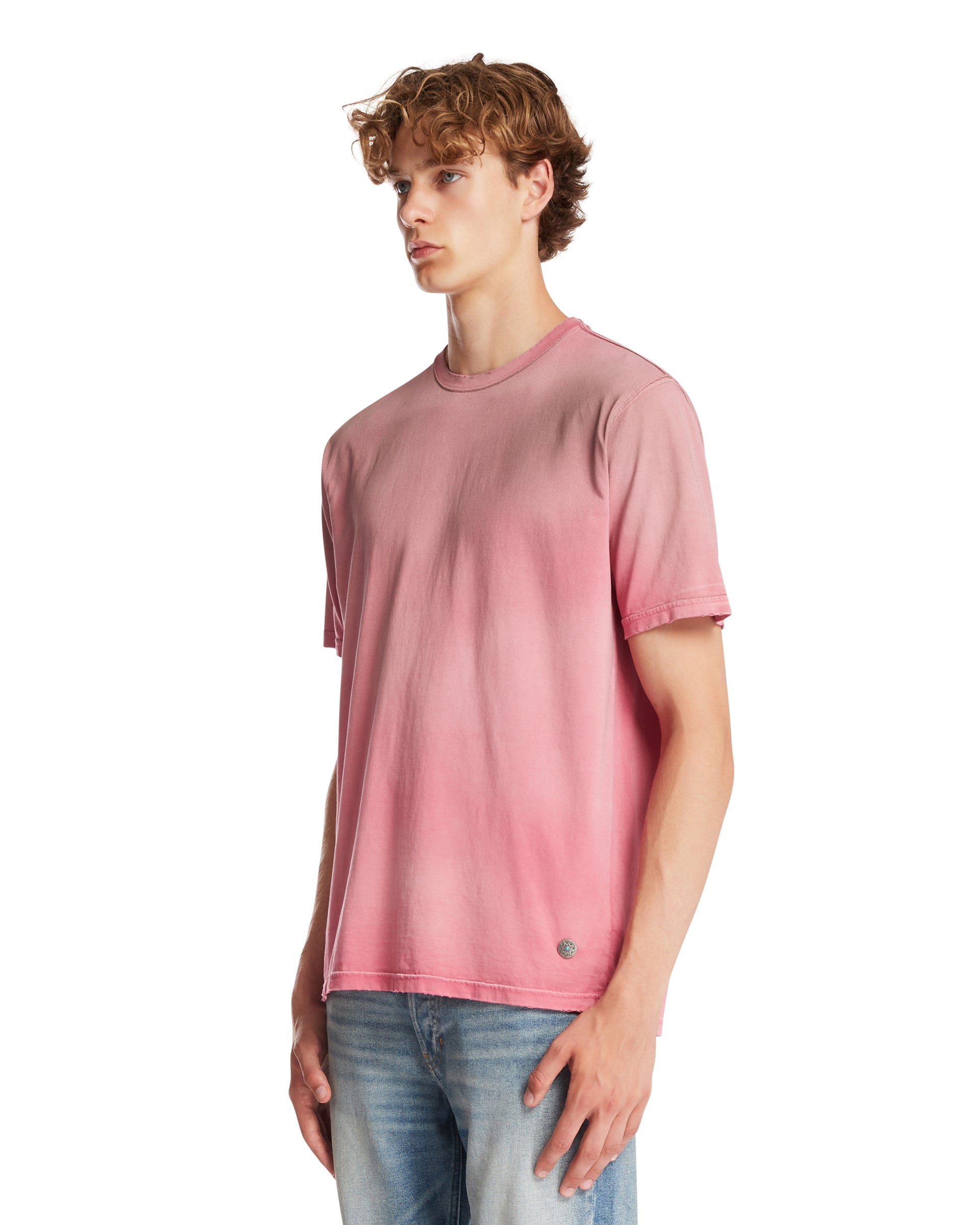ANTIK DENIM T-Shirt Phil In Cotone Rosa, view 2