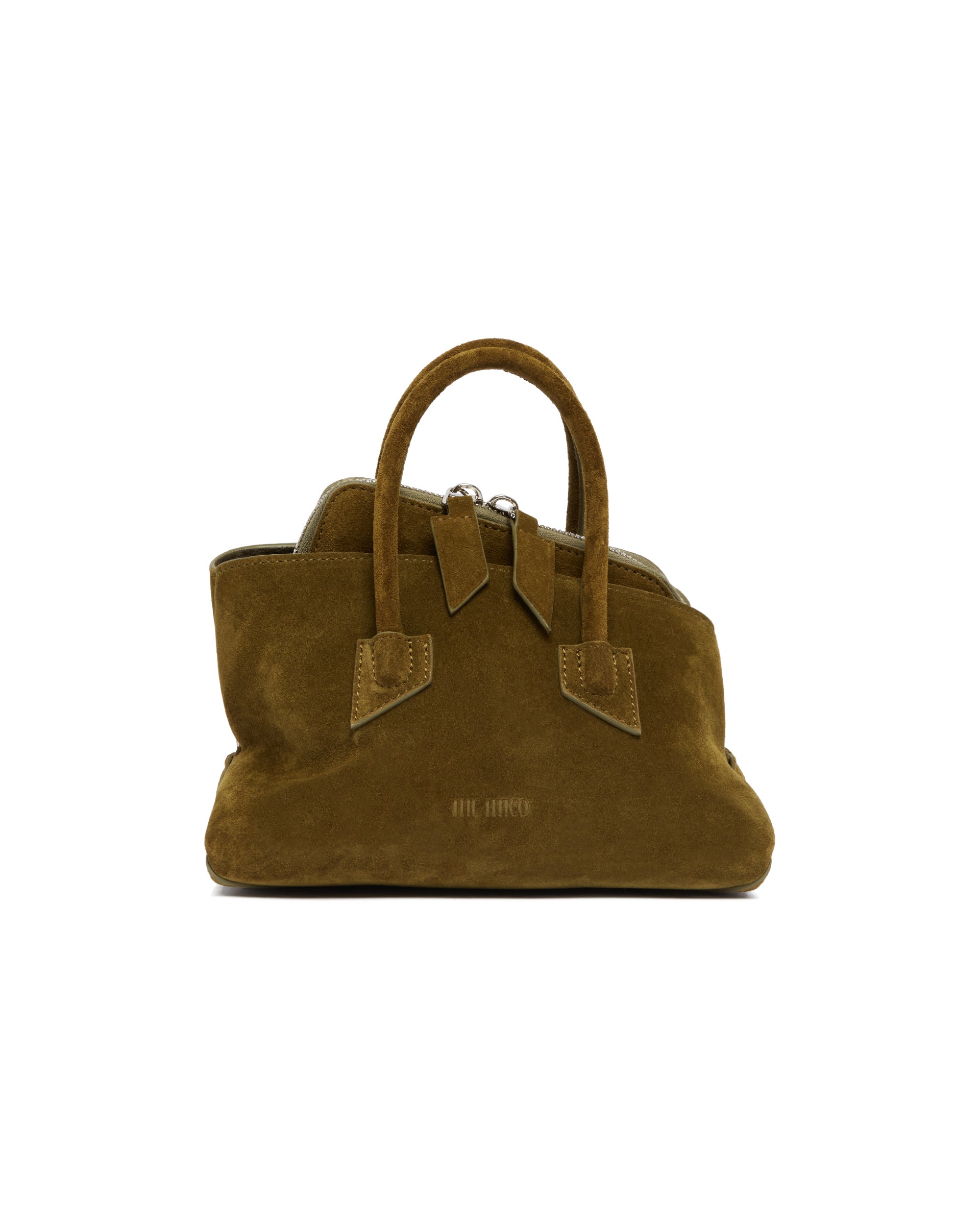 The Attico Borsa La Passeggiata Mini In Suede Verde, view 2