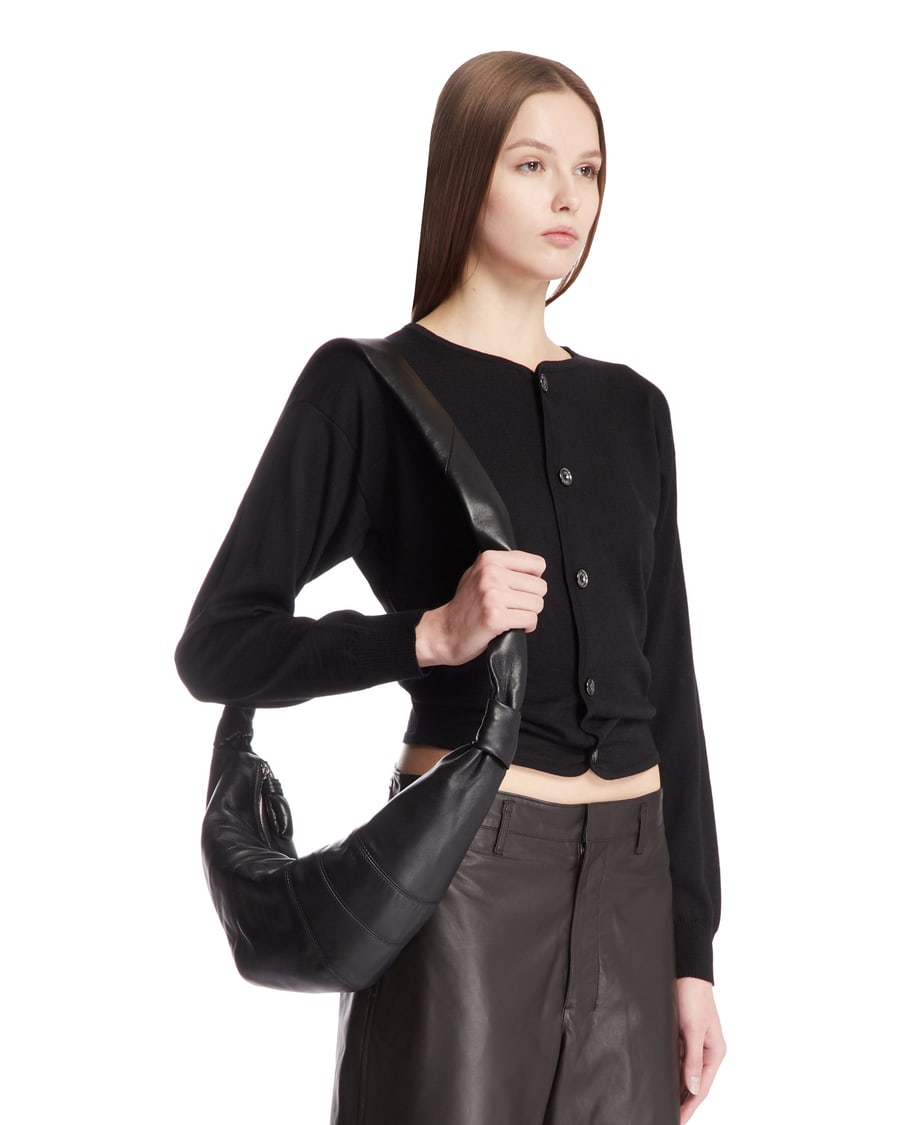 Lemaire Borsa Croissant Medium Nera, view 3