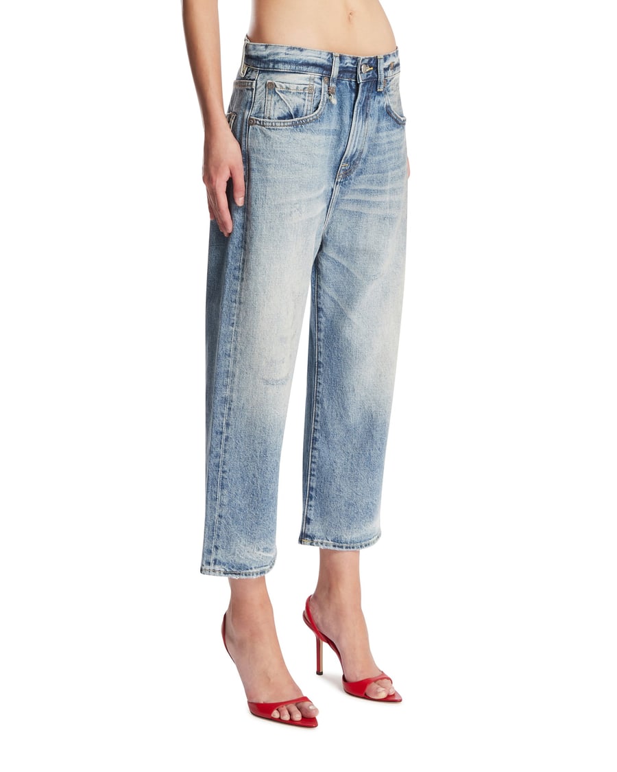R13 Jeans Cropped Blu, view 2