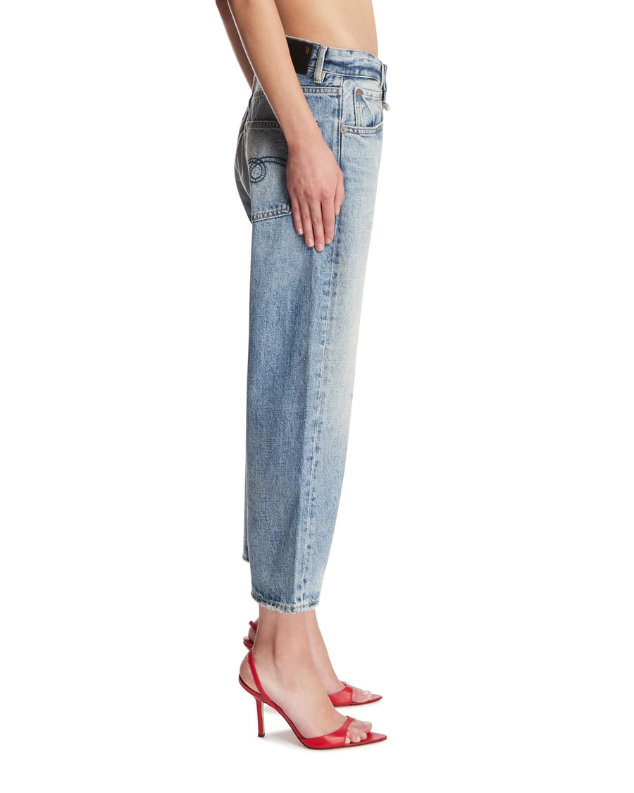 R13 Jeans Cropped Blu, view 4