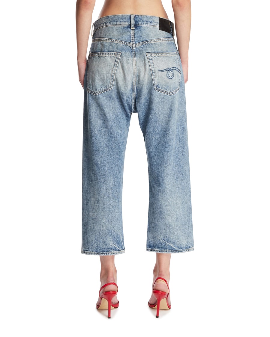 R13 Jeans Cropped Blu, view 5