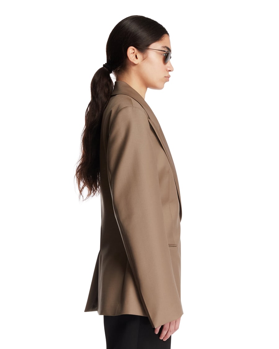 ROHE Blazer Hourglass In Lana Beige, view 4
