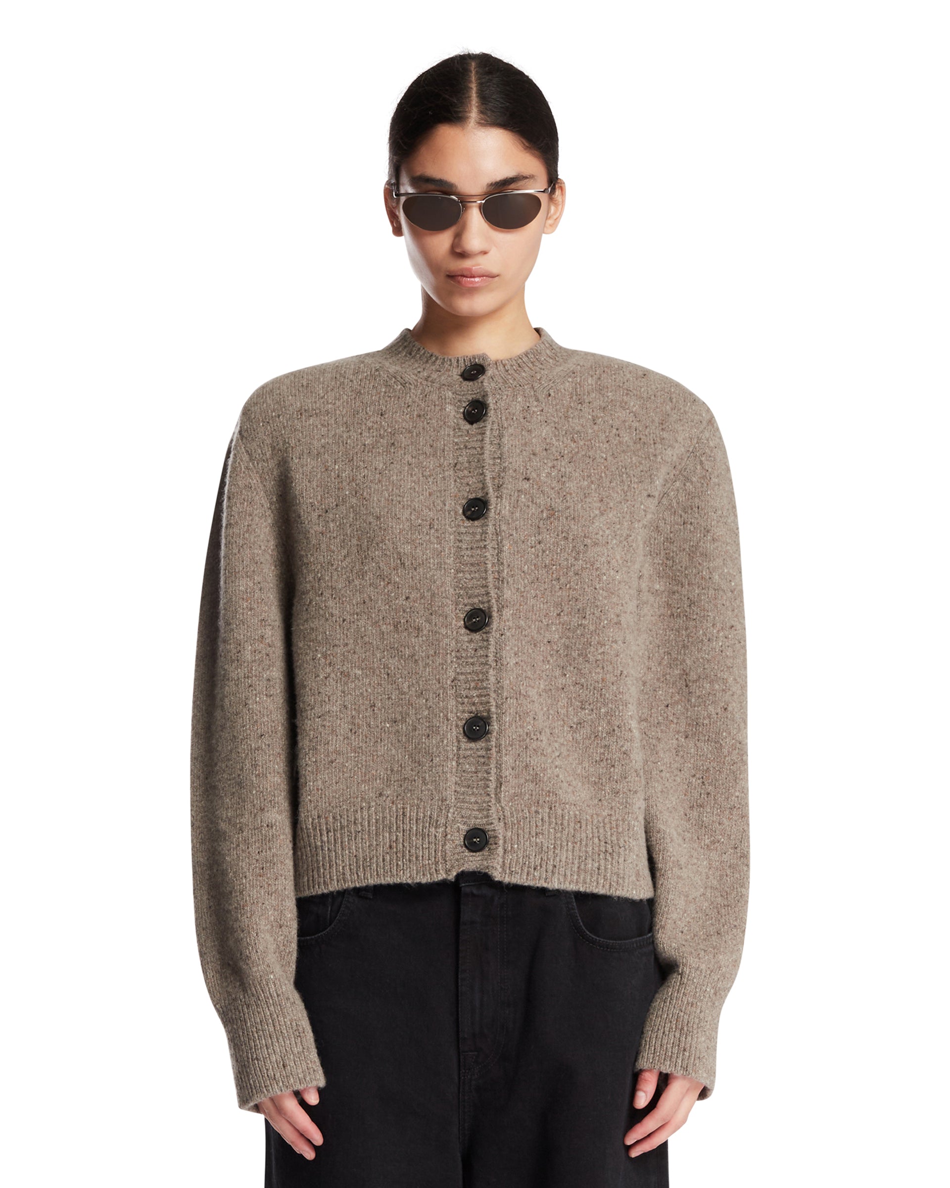 ROHE Cardigan In Lana Beige
