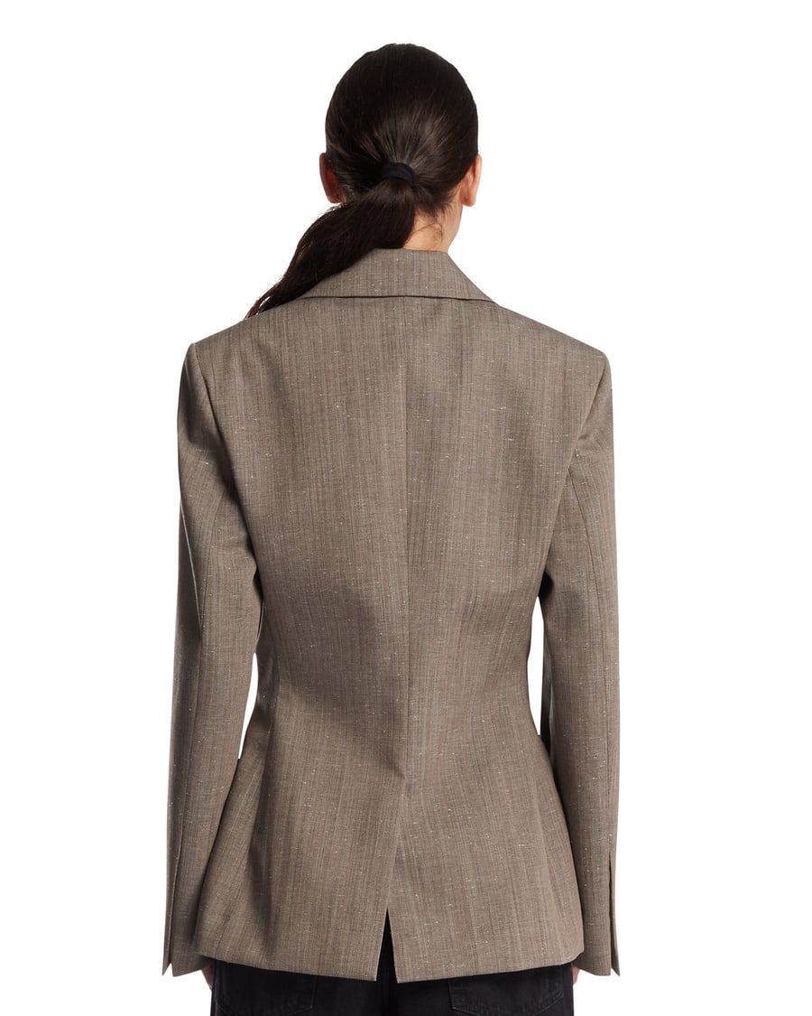 ROHE Blazer Hourglass In Lana Beige, view 5