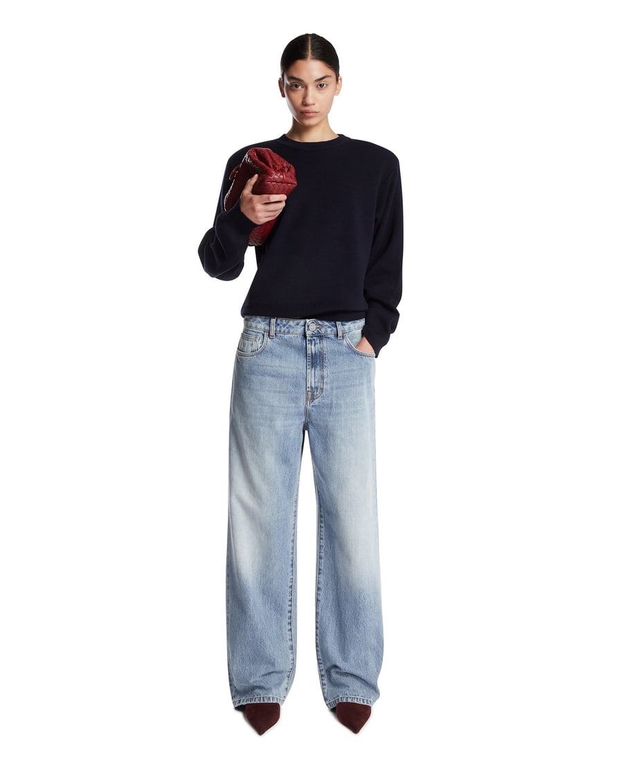 ROHE Jeans A Gamba Dritta Blu, view 3