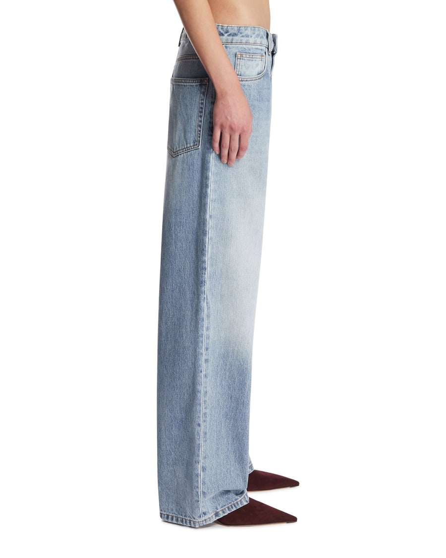 ROHE Jeans A Gamba Dritta Blu, view 4