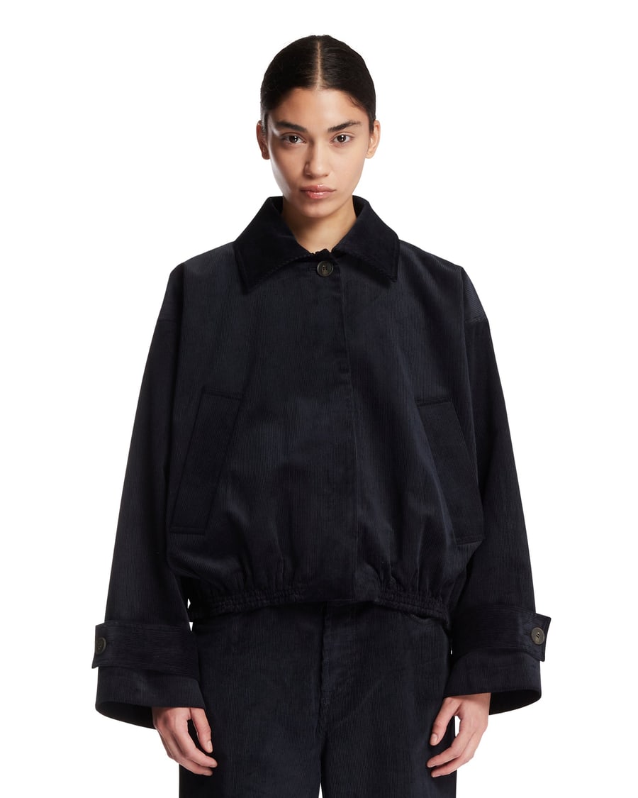 ROHE Giacca Bomber A Costine Blu