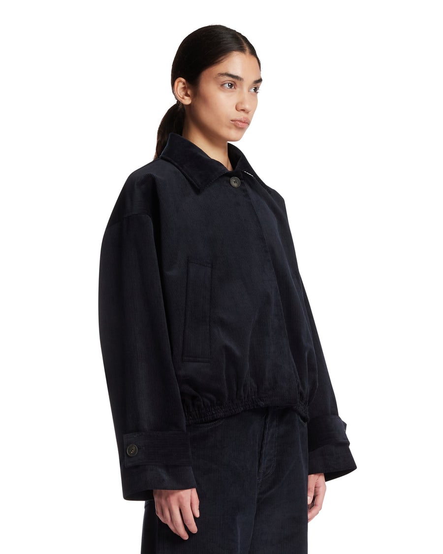 ROHE Giacca Bomber A Costine Blu, view 2