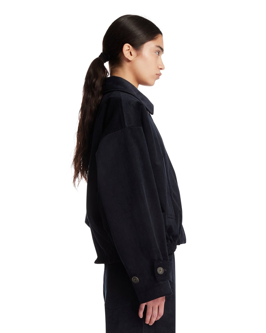ROHE Giacca Bomber A Costine Blu, view 4