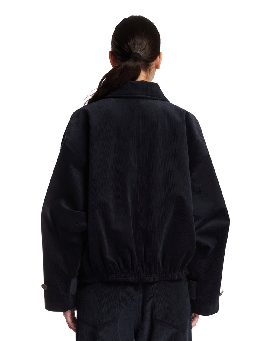 ROHE Giacca Bomber A Costine Blu, view 5