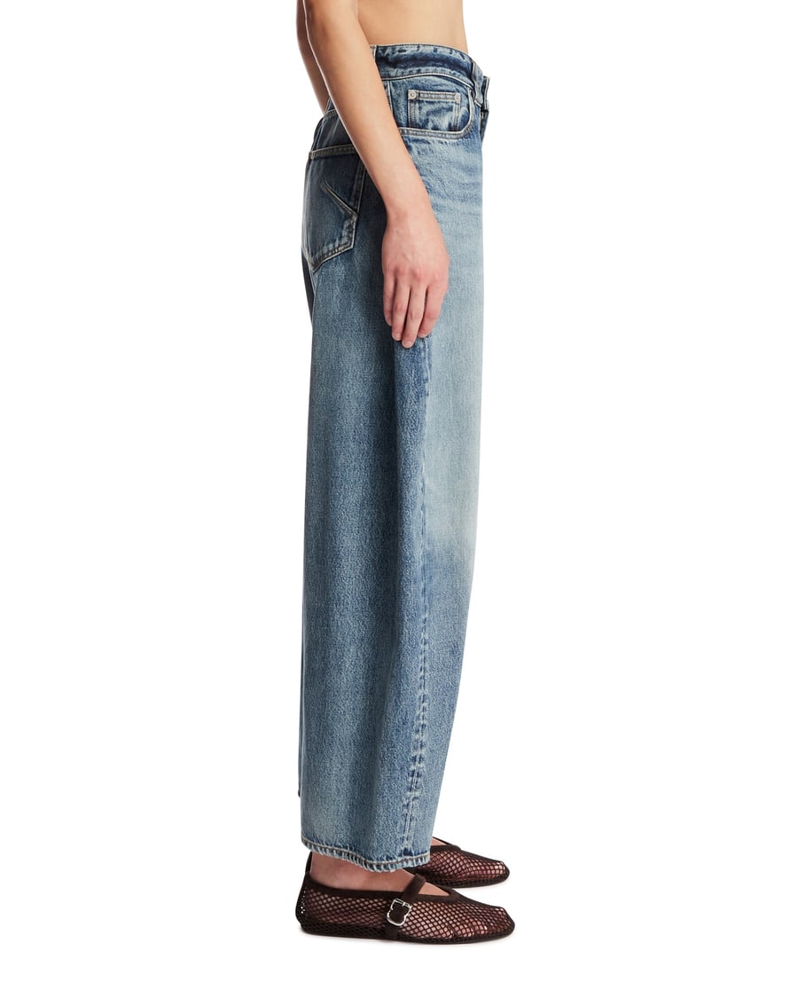 Alaïa Pantaloni Rodeo In Denim Blu, view 4