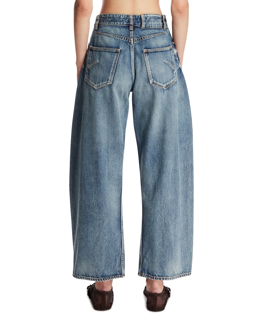 Alaïa Pantaloni Rodeo In Denim Blu, view 5
