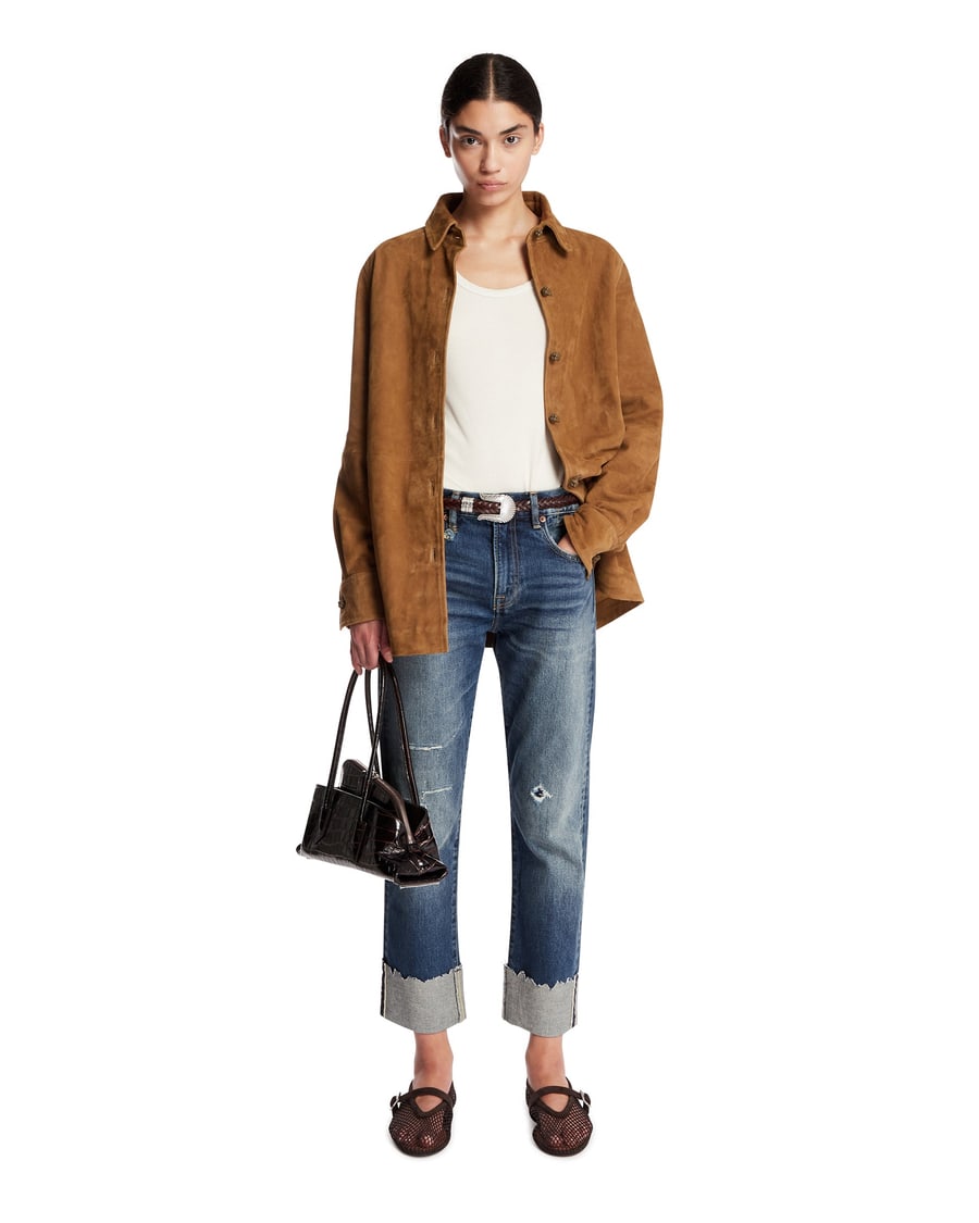 R13 Jeans Con Risvolto Blu, view 3