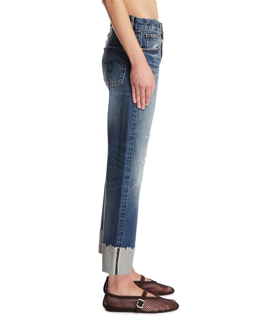 R13 Jeans Con Risvolto Blu, view 4
