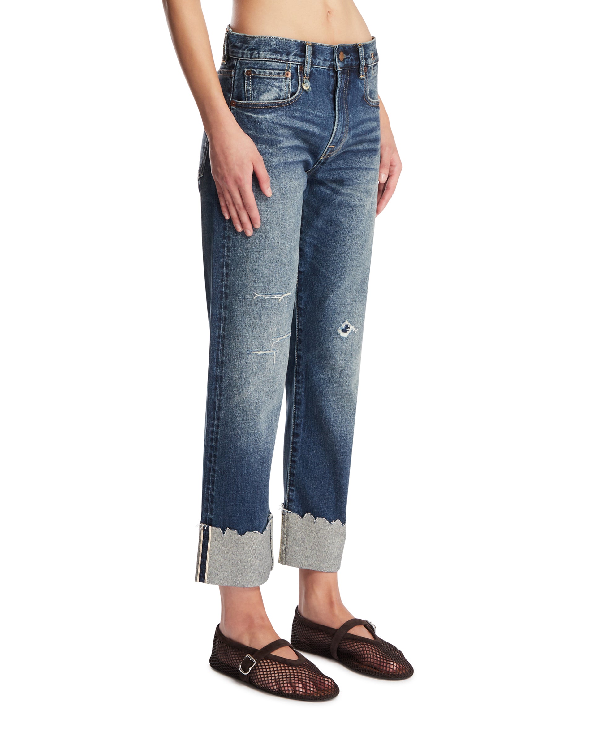 R13 Jeans Con Risvolto Blu, view 2