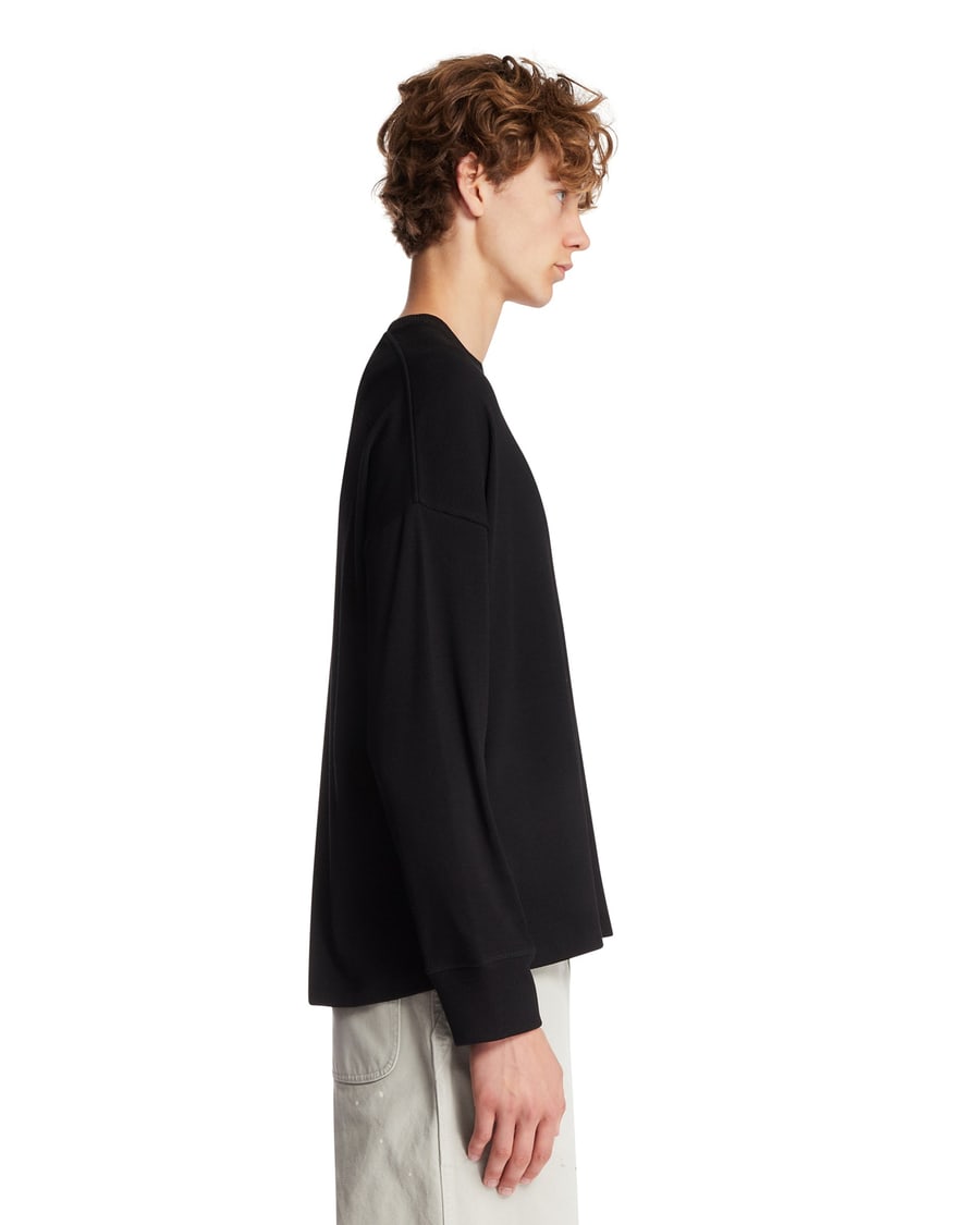 Loewe T-Shirt Anagram A Maniche Lunghe Nera, view 4