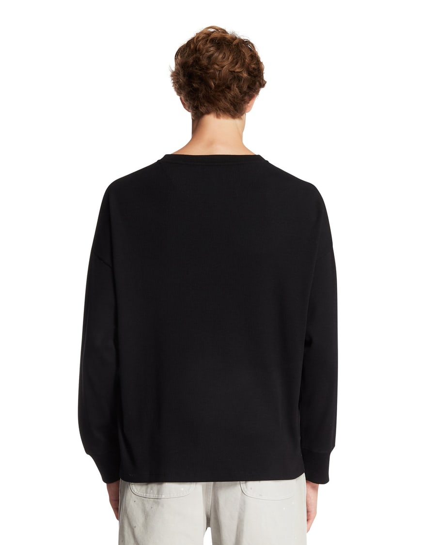 Loewe T-Shirt Anagram A Maniche Lunghe Nera, view 5