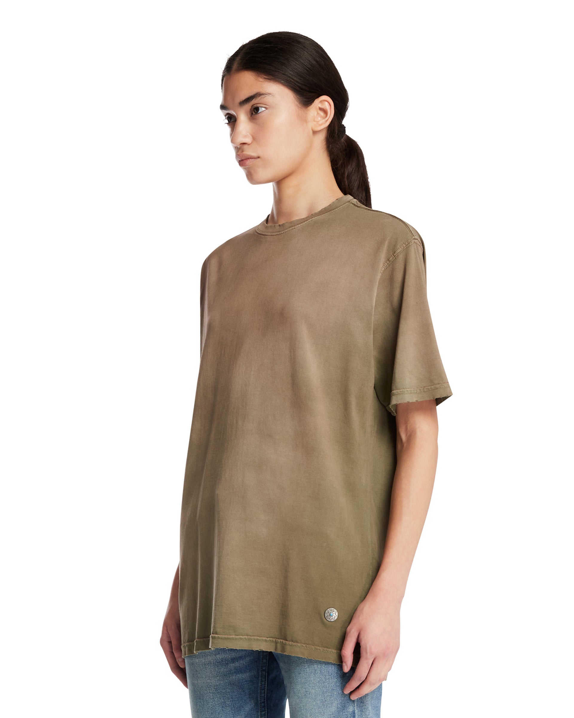 ANTIK DENIM T-Shirt Phil In Cotone Verde, view 2