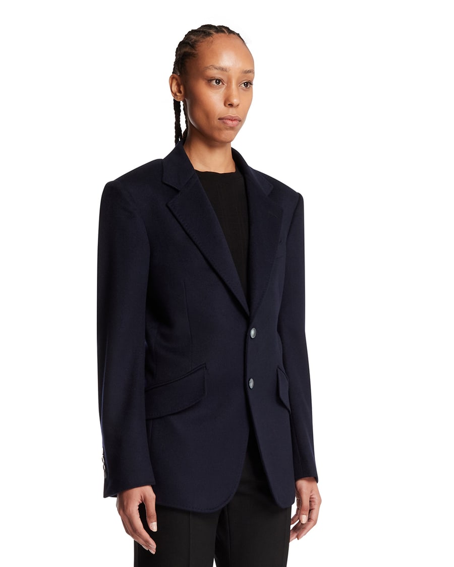 DECHAMPS Giacca In Cashmere Blu, view 2