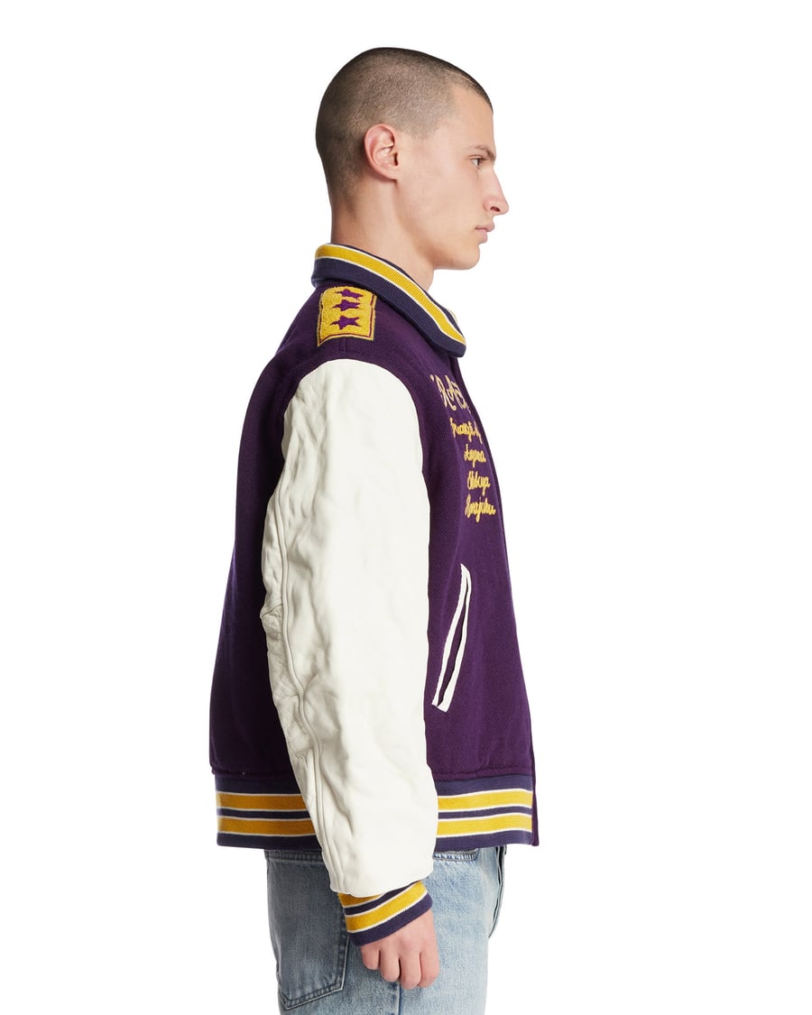 NEEDLES Giacca Varsity Con Ricami Viola, view 4