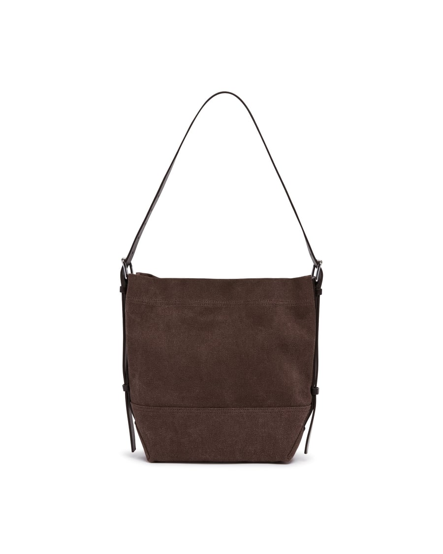 Lemaire Borsa Belted In Canvas Marrone, view 2