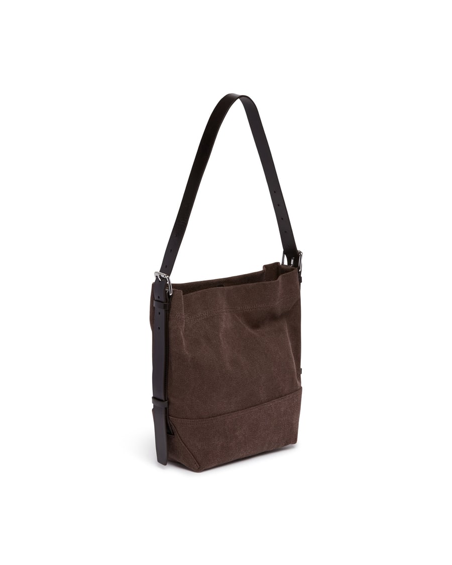 Lemaire Borsa Belted In Canvas Marrone, view 3