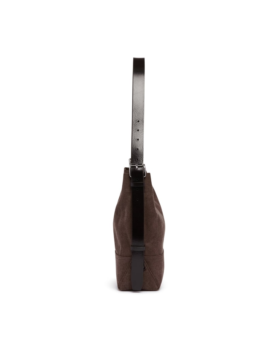 Lemaire Borsa Belted In Canvas Marrone, view 5