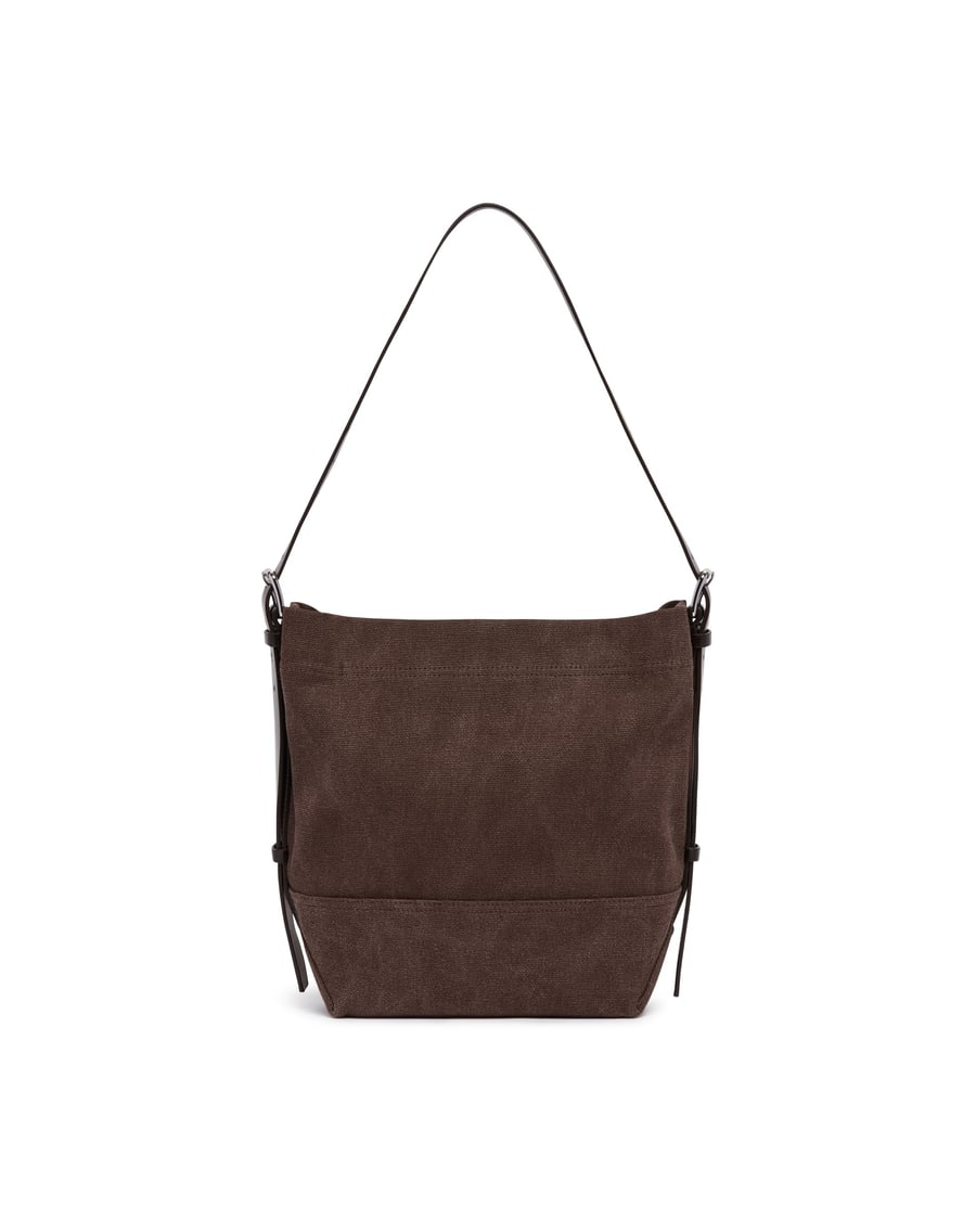 Lemaire Borsa Belted In Canvas Marrone, view 6