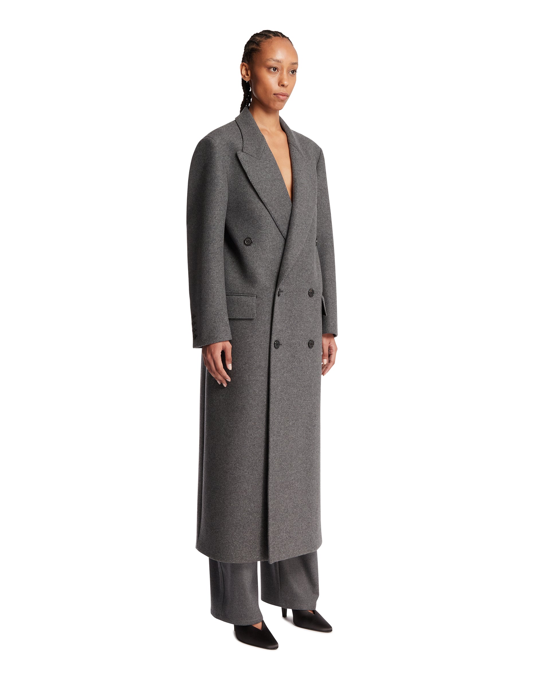 ARMARIUM Cappotto Hadi In Lana E Cashmere Grigio, view 2