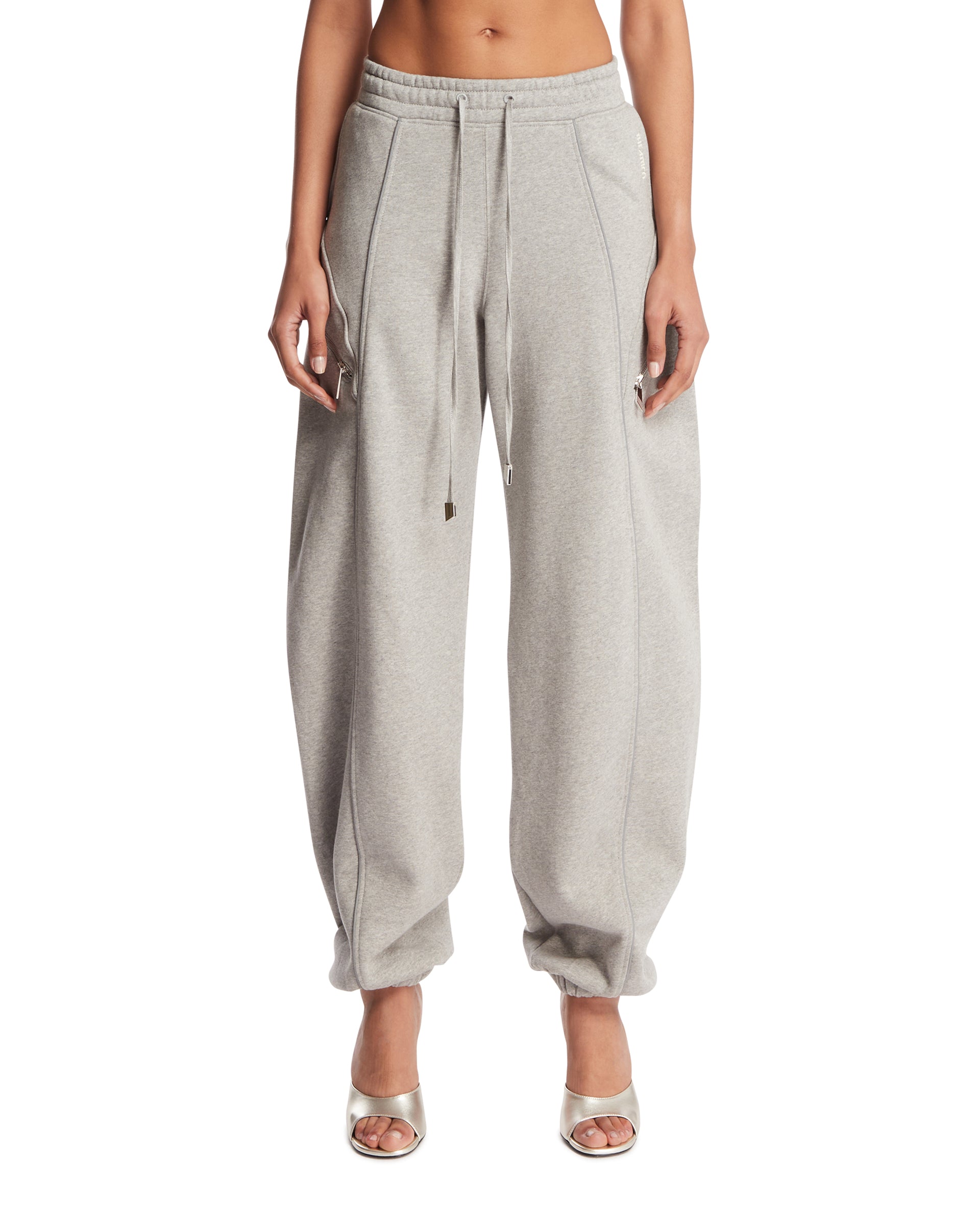 The Attico Pantaloni Barrel In Cotone Grigi