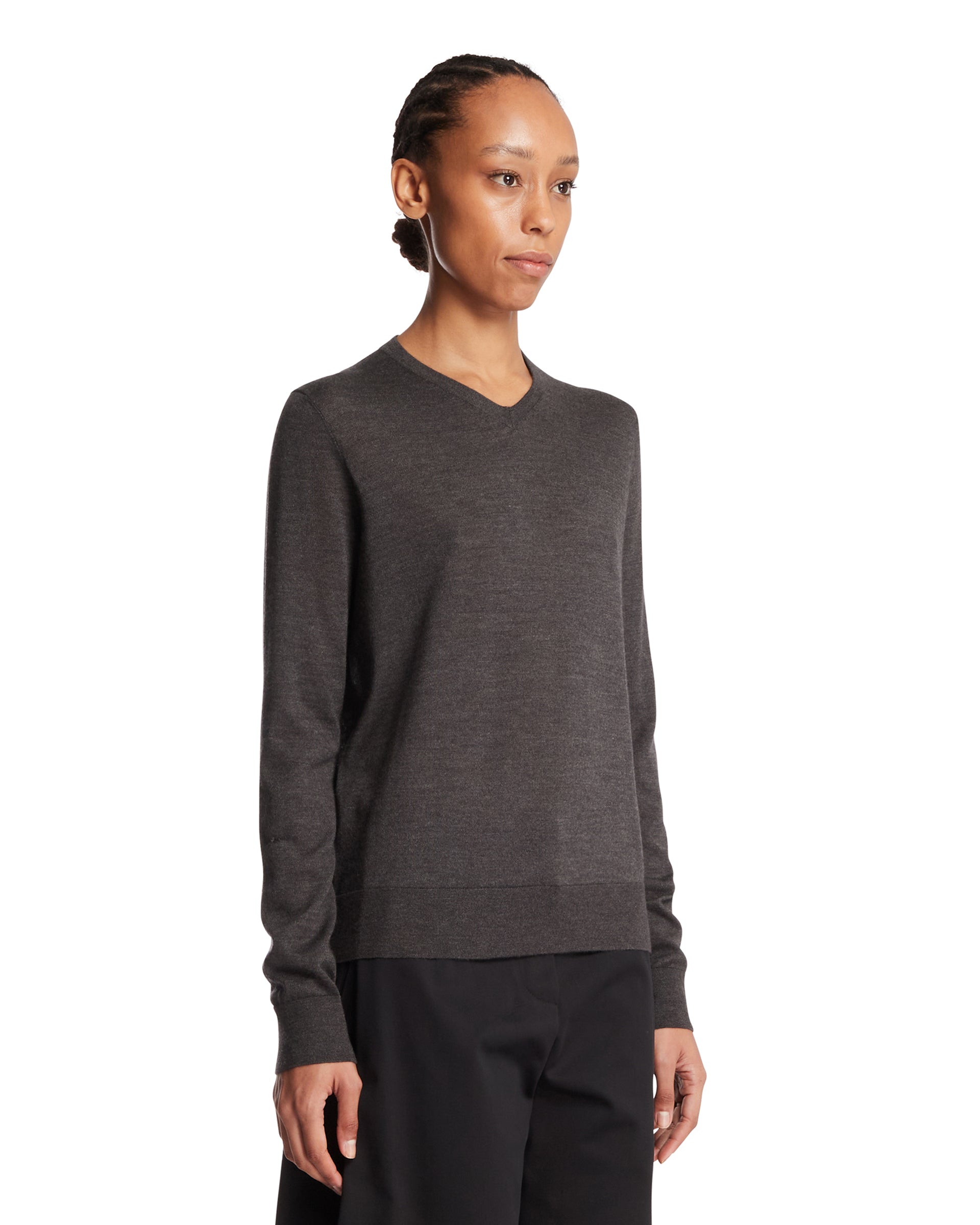 The Row Maglione Ondre In Cashmere Grigio, view 2