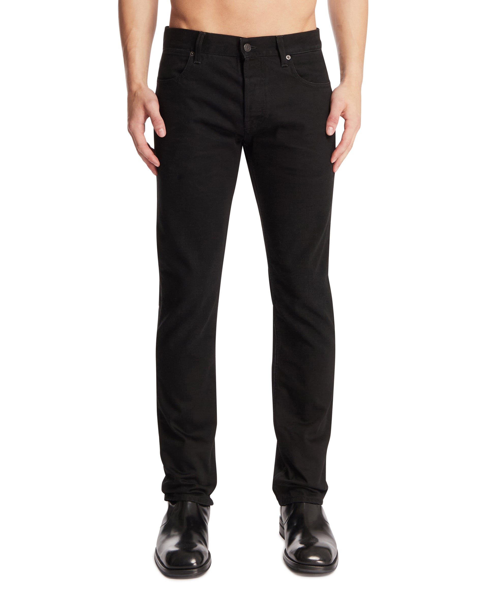 Gucci Pantaloni In Denim Neri
