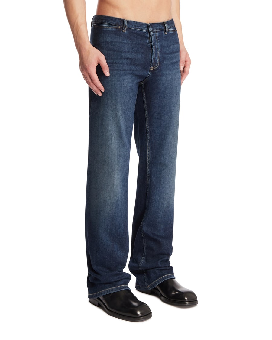 Gucci Pantaloni In Denim Stretch Blu, view 2